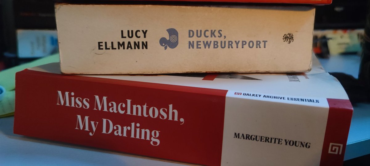 Also: Miss MacIntosh, My Darling arrived today to distract from some work on Lucy Ellmann. Never thought I'd get my hands on a copy!