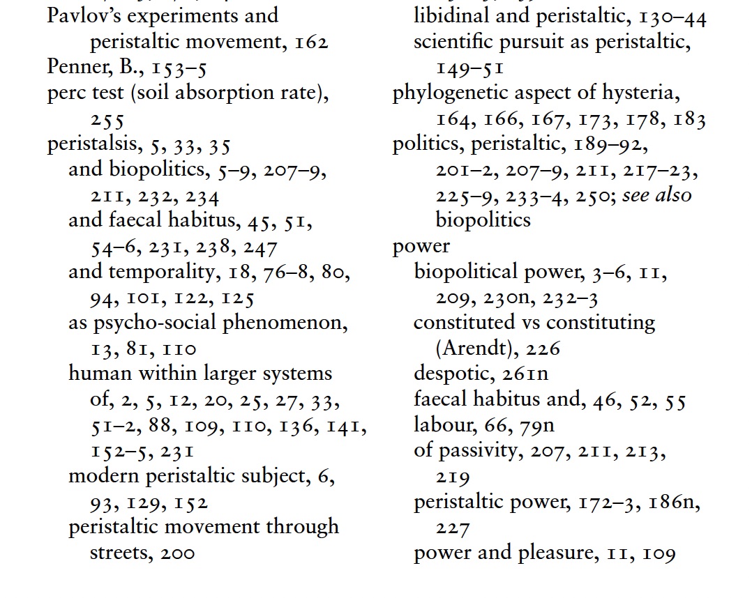 Indexical Hints from "peristalsis" to "power"