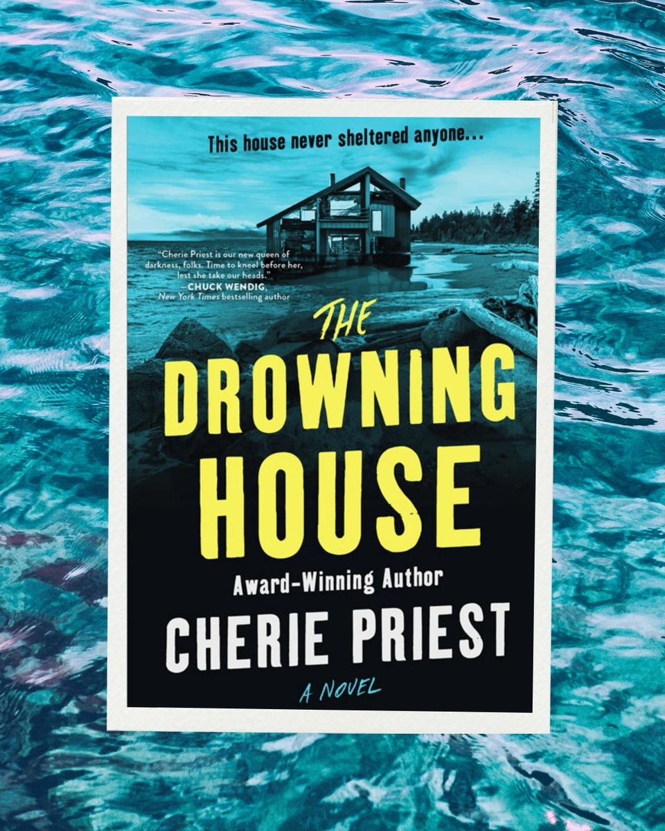 Currently reading an ARC of @cmpriest's THE DROWNING HOUSE. (Coming in July!) '...a deeply haunting and atmospheric horror-thriller that explores the lengths we'll go to protect those we love.' store.poisonedpen.com/item/yxefp03fr…
