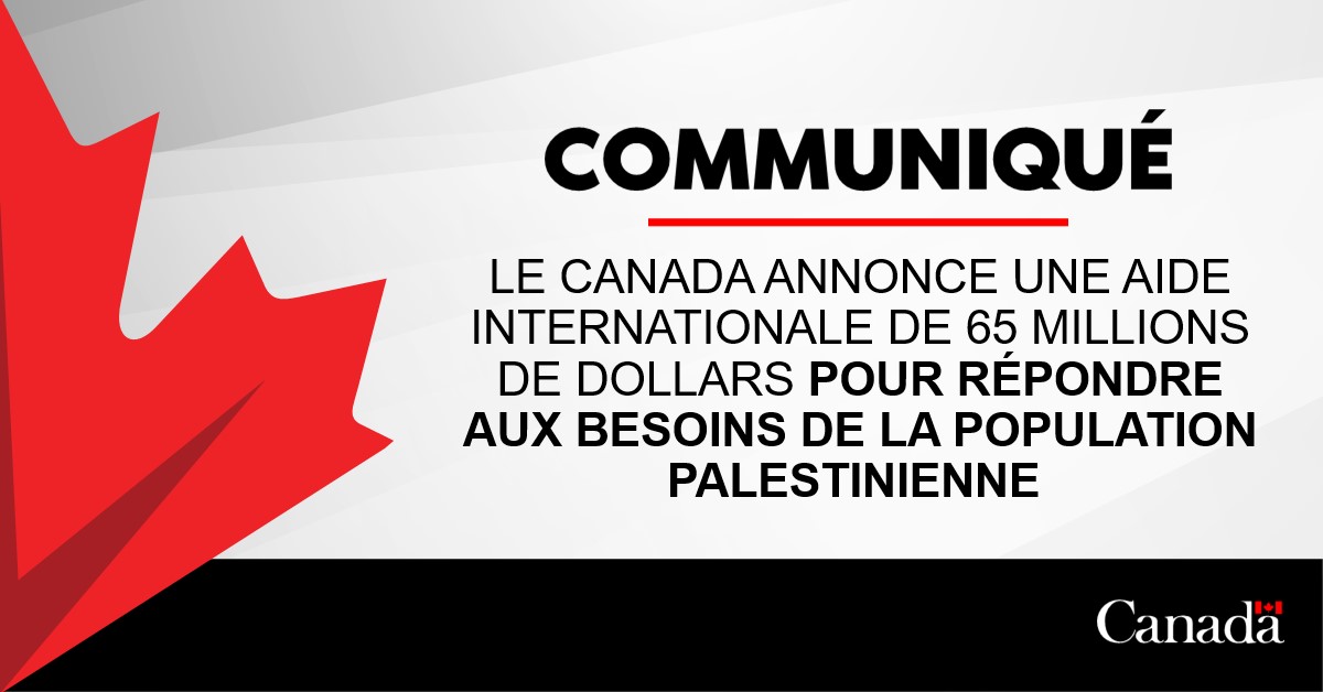 Le ministre Hussen annonce une aide pour répondre aux besoins de la population palestinienne ⬇️ canada.ca/fr/affaires-mo… #Gaza