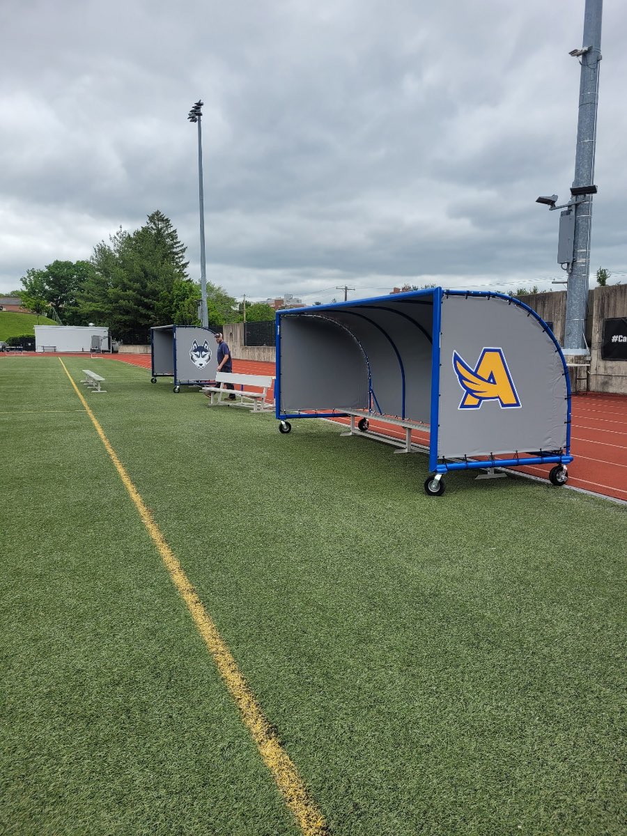 Check out the new sideline shelters for JBC! Shout out to the grounds crew for the quick assembly!