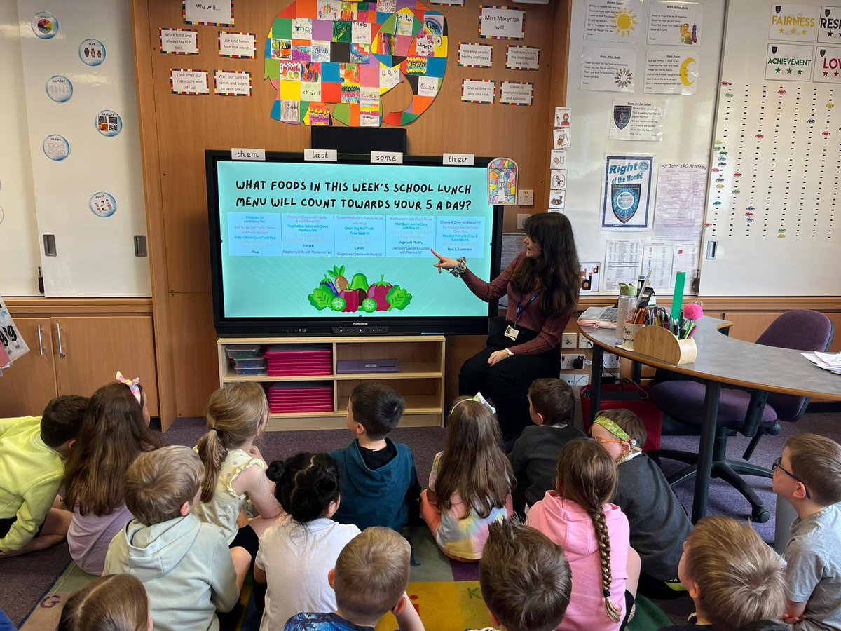 As part of primary health week, @TaysideContract staff came along to speak to us about healthy eating and the eat well plate. 🍽️
