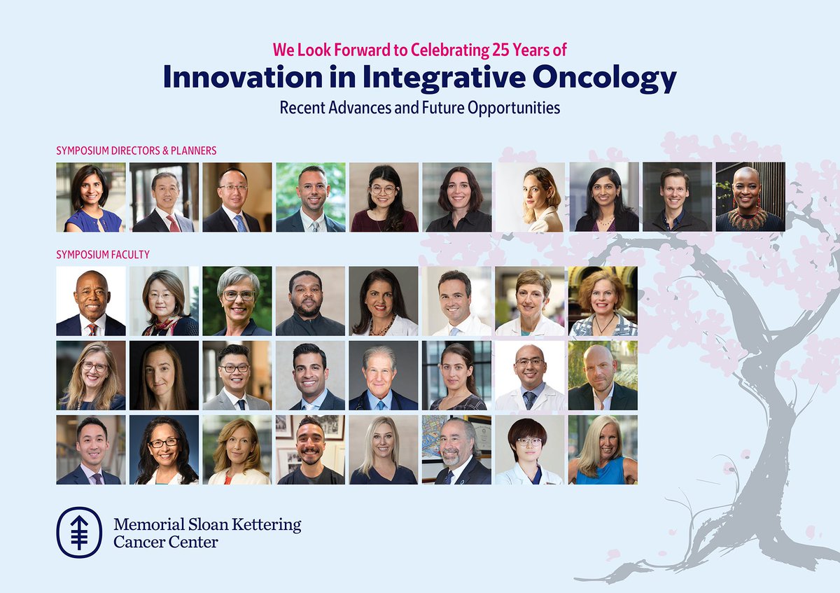 Excited to welcome everyone tomorrow as we celebrate 25 years of Innovation in Integrative Oncology. We'll explore advancements in evidence-based, patient-centered care in #IntegrativeMedicine bit.ly/IntegrativeOnc… Follow along: #MSKIntegrativeOncCME @MSK_Integrative