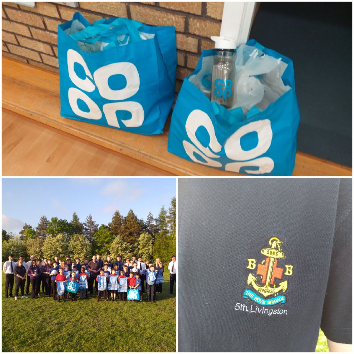 Delighted to drop off some fantastic <a href="/coopuk/">Co-op</a> merchandise to #WestLothian boys and girls Brigade
A fantastic #community run group 
<a href="/Tom_MPM/">Tom Copeland</a> @CeliniLara <a href="/CharlotteRenwi7/">Charlotte Renwick</a>