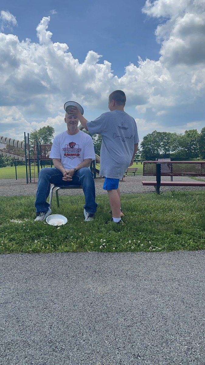 DREGC_Principal's tweet photo. Paying up on my end of the deal for the students working hard on the KSA!  I’d say they got me pretty good! https://t.co/HCrbSrghTt