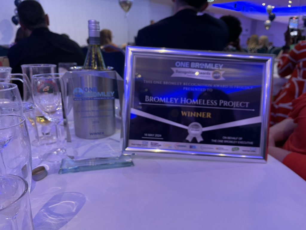 @0xleas Proud to part of the award winning  Bromley Homeless Project #OneBromleyStaffAwards2024