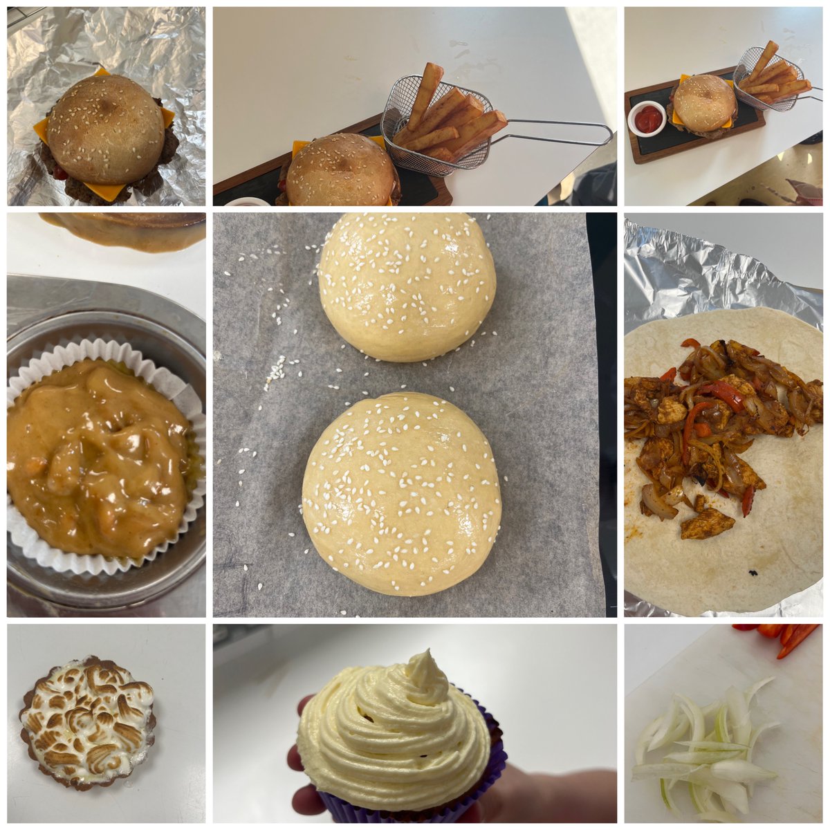 PadgatePerform's tweet image. The Padgate kitchen has been busy this week on the menu is lemon meringue pie, brioche burger and triple cooked chips, carrot cupcakes and chicken fajitas#food#glorious#food
#complex#skills
#proudtobepadgate @padgateacademy