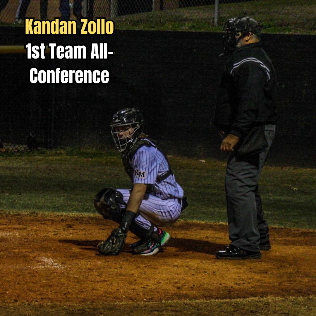 BaseballKm's tweet image. Congratulations to Senior Catcher Kandan Zollo for receiving 1st Team All-Conference!
Hitting Stats:
BA: .473
OBP: .576
OPS: 1.265
SLG: .689
35 total hits
14 RBI’s
17 runs
4 SB’s (66.7%)