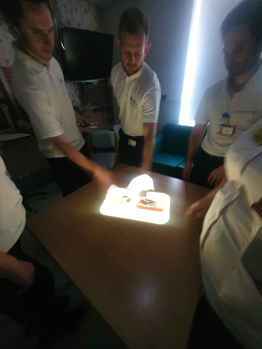 coop_ittbvh's tweet photo. Therapy staff have been getting to know more about the Tovertafel today! 

The Tovertafel has shown to have a positive effect on those living with dementia by stimulating physical, social, and cognitive activity.  #dementiaactionweek2024 #tovertafel #therapy #cognition #social https://t.co/XMKv4520Bx