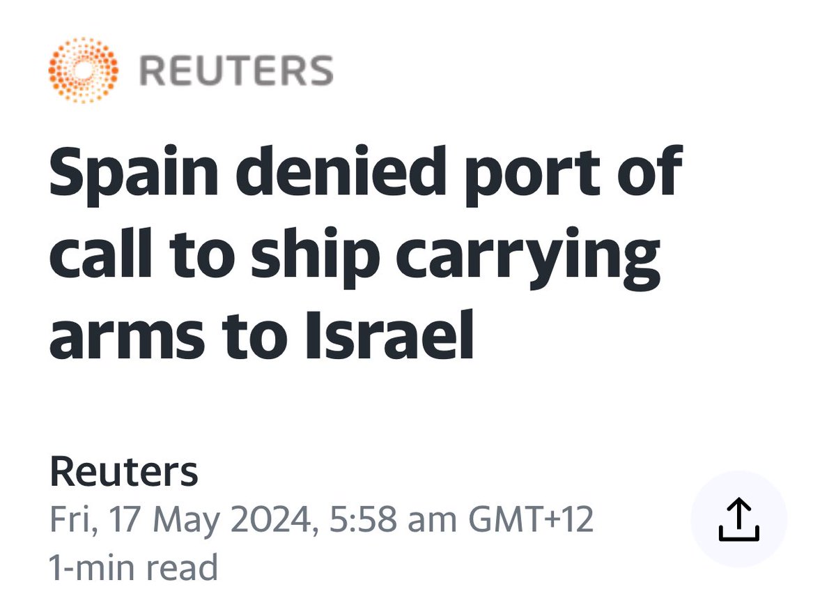 Awesome news. The ship is coming from India, and seemingly it came through the Cape route to avoid Yemen’s imposed blockade on arms going to Israel which it uses in the genocide in Gaza.