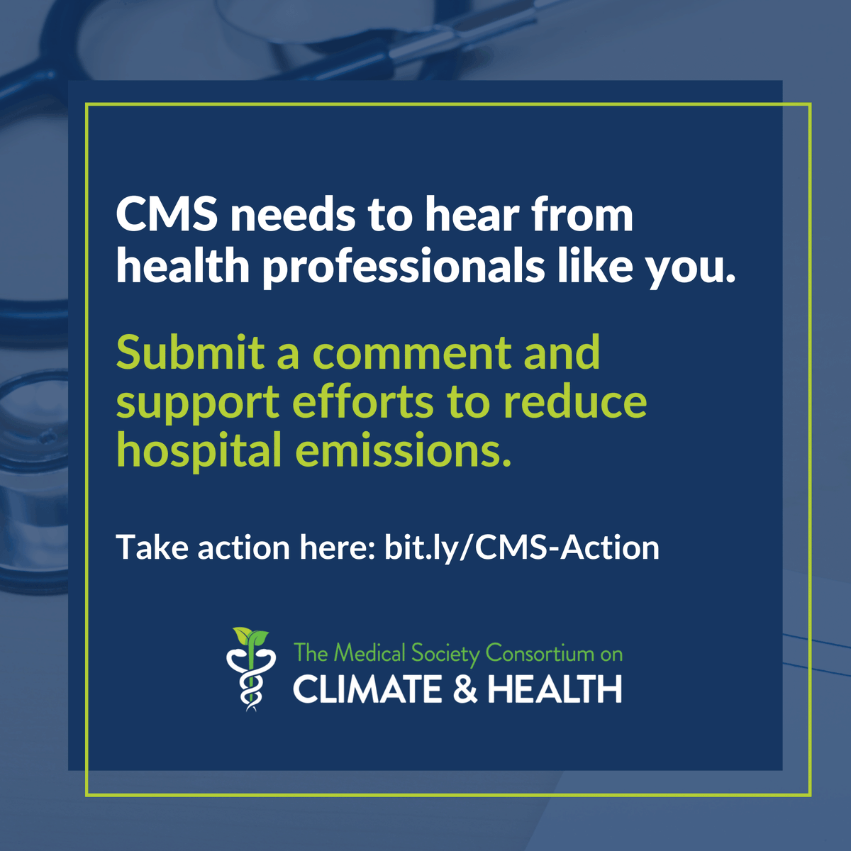 🚨 Action Alert 🚨 - For the first time,@CMSGov has proposed collecting, monitoring, assessing, and addressing hospital emissions. Share your support for this important decarbonization initiative by easily submitting a comment here before June 10th: bit.ly/CMS-Action