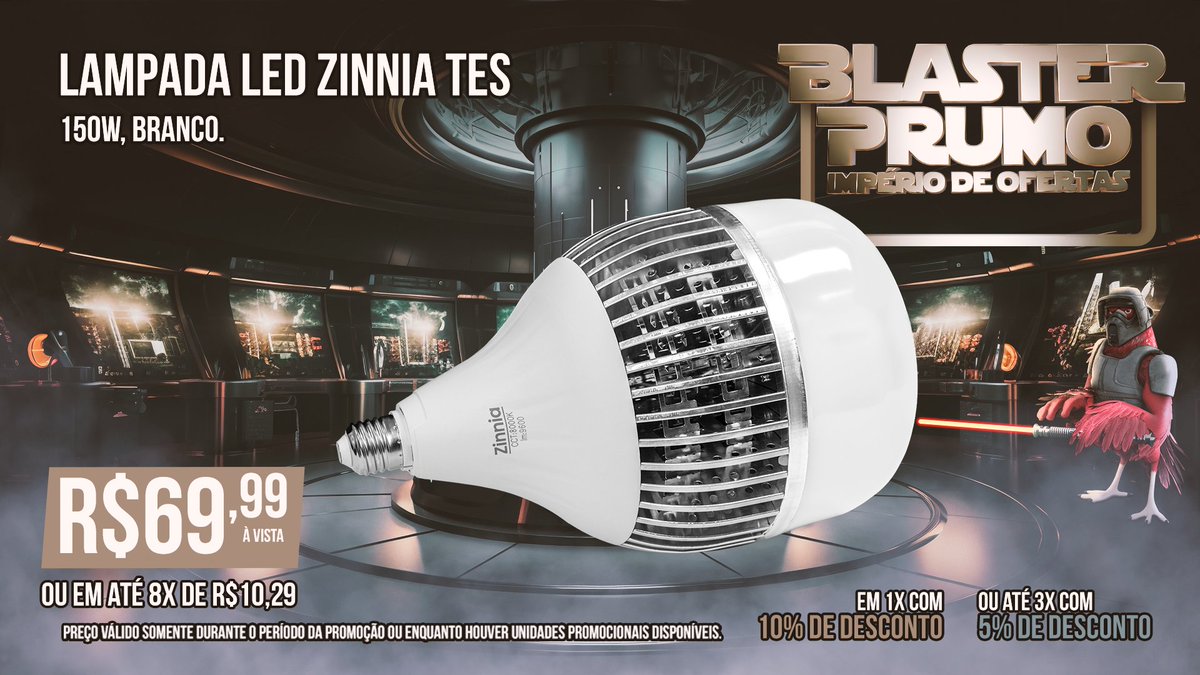 Ilumine seu espaço com a Lâmpada LED Zinnia TES! Aproveite a promo especial e adquira uma lâmpada com estilo contemporâneo, design elegante e luz clara e fria, perfeita para ambientes internos e externos. 🌟 Confira ▶ bit.ly/3ZzDv73