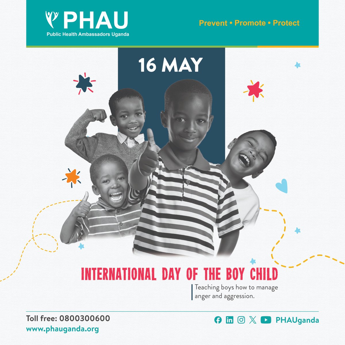 On this International Day of the Boy Child, we spotlight the health and well-being of boys everywhere. Let's build a world where every boy can thrive and grow strong & confident. #PHAUCARES #boychild #wellbeing #IDBC2024