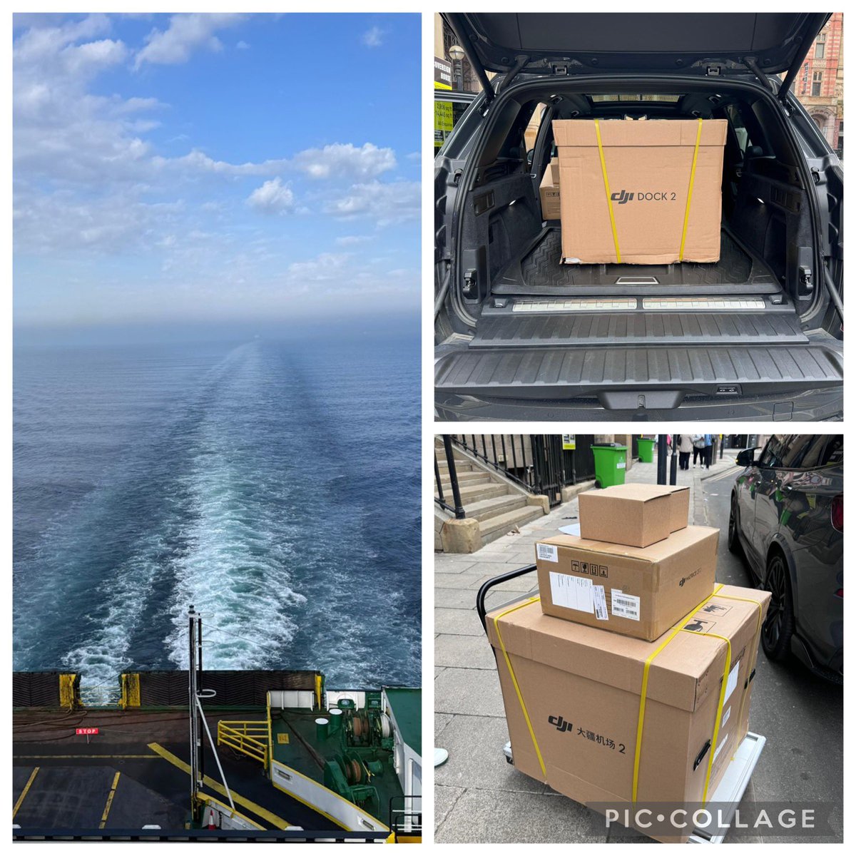 Dock 2 is Ireland 🇮🇪 bound on a beautiful day 😀 

 #GeoAir #drones #BVLOS #remoteops