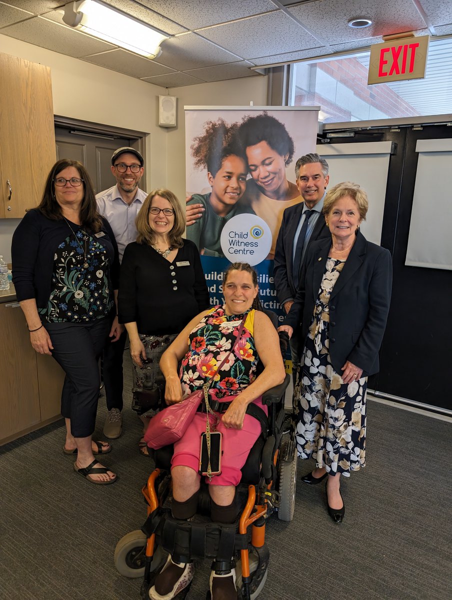 More than 20 years ago, the <a href="/ChildWitnessCtr/">Child Witness Centre</a> was formed.

Since then, this organization has supported thousands of young survivors and their families.

This week, I had the opportunity to visit their space in Kitchener and deliver remarks on behalf of the Minister of Justice.