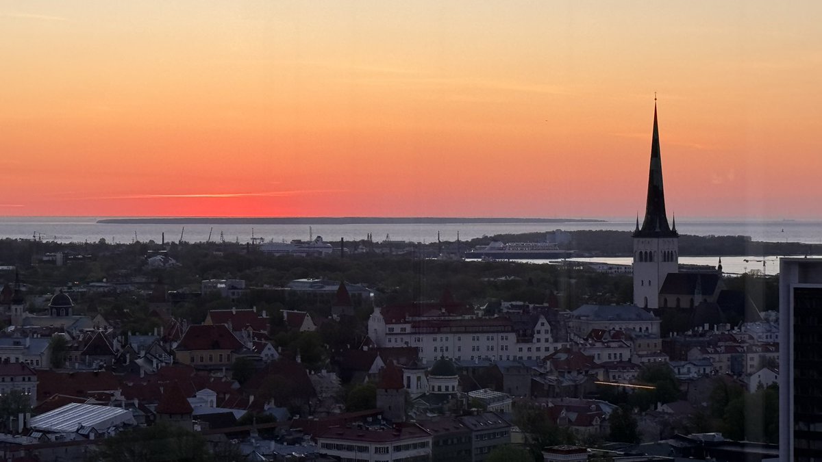 It’s 10pm - the amazing sunset in Tallinn.