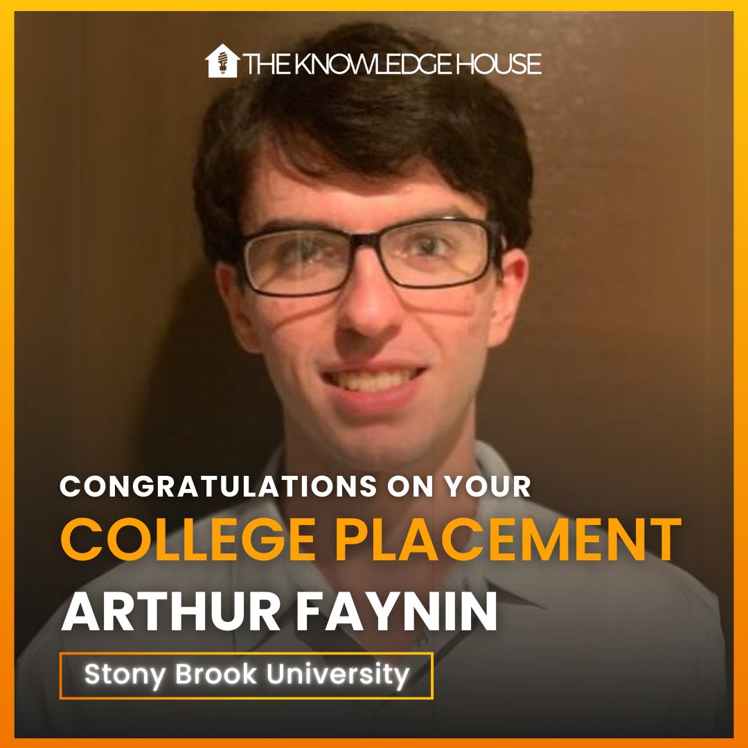 TheKnowledgeHou's tweet photo. 🎉 Congrats to Arthur Faynin, a #KKCF Fellow from New York, on his acceptance into #StonyBrookUniversity! His achievement includes a Presidential #Scholarship.

Feeling inspired? Apply to the KKCF Program now! #LinkinBio

#HighSchoolCoding #Tech #CodingProgram #FindYourLight https://t.co/hyAaDTJ7aY