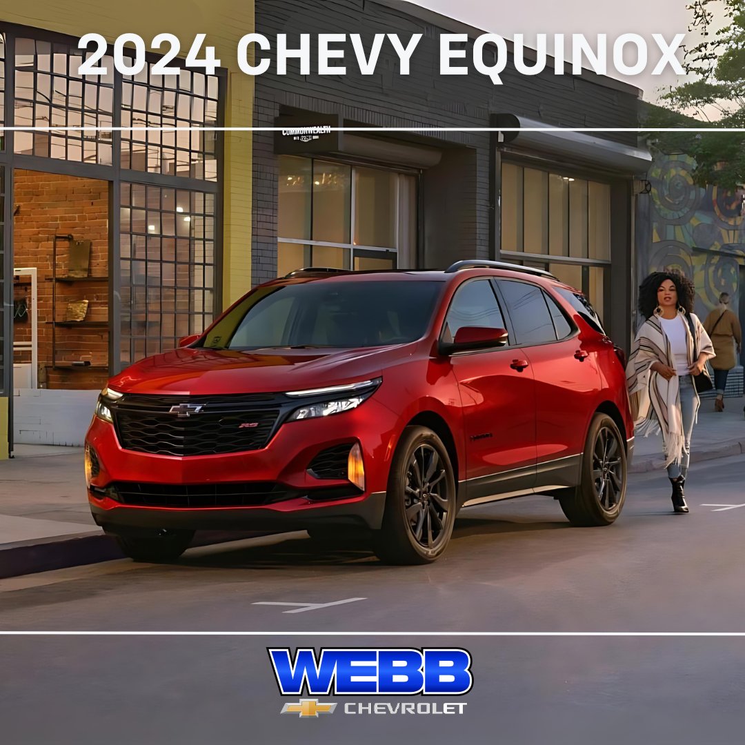 The perfect balance of size, power, and style. The 2024 Chevrolet Equinox awaits at Webb Chevy Plainfield!
Shop Now: bit.ly/4aAYfkl 
-
-
-
#webbcars #webbchevy #WebbChevyPlainfield #ChevyEquinox #2024Equinox #Compact #PerfectBalance #PowerAndStyle #CapabilityAndComfort