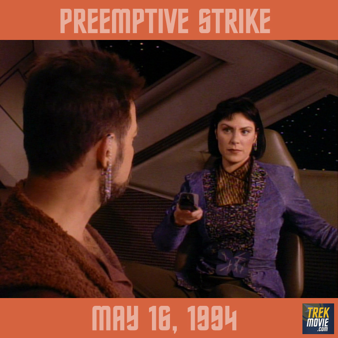 OTD, the #StarTrekTNG episode 'Preemptive Strike,' the penultimate episode of the entire series. It marked the final appearance of Michelle Forbes as Ensign Ro Laren (until #StarTrekPicard) and was directed by Patrick Stewart.