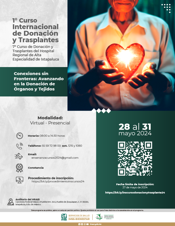 HRAEIxtapaluca's tweet photo. Educación Continua #HRAEI #Mayo2024
Consulta el #cartel y #programa del evento en:
https://t.co/7wsxNDbWL7
Información complementaria:
https://t.co/JgcmP5PMcz
#Gratuito https://t.co/FErvb7zZrV