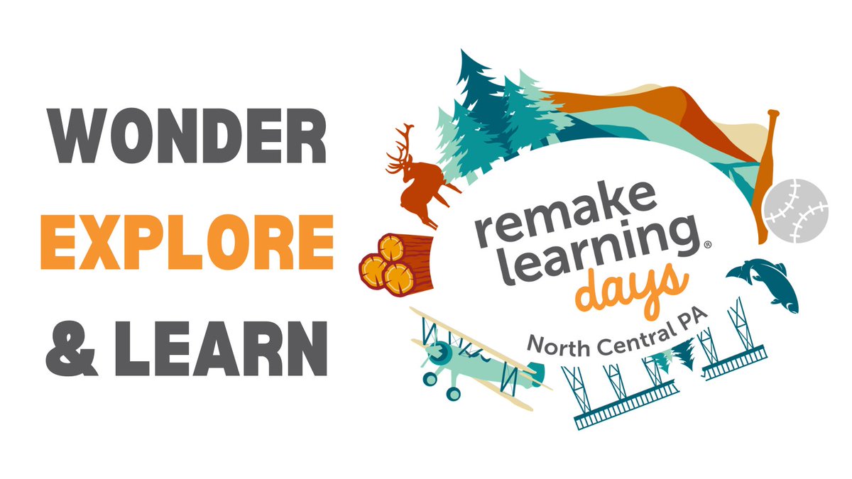 There are so many ways to explore and learn as a family in North Central PA during @RemakeLearning @RemakeDays now through May 22nd. Check out the full event brochure for #RemakeDaysNCPA and don't miss this Saturday's Bird Walk: remakelearningdays.org/pa-north-centr… @BLaSTIU17