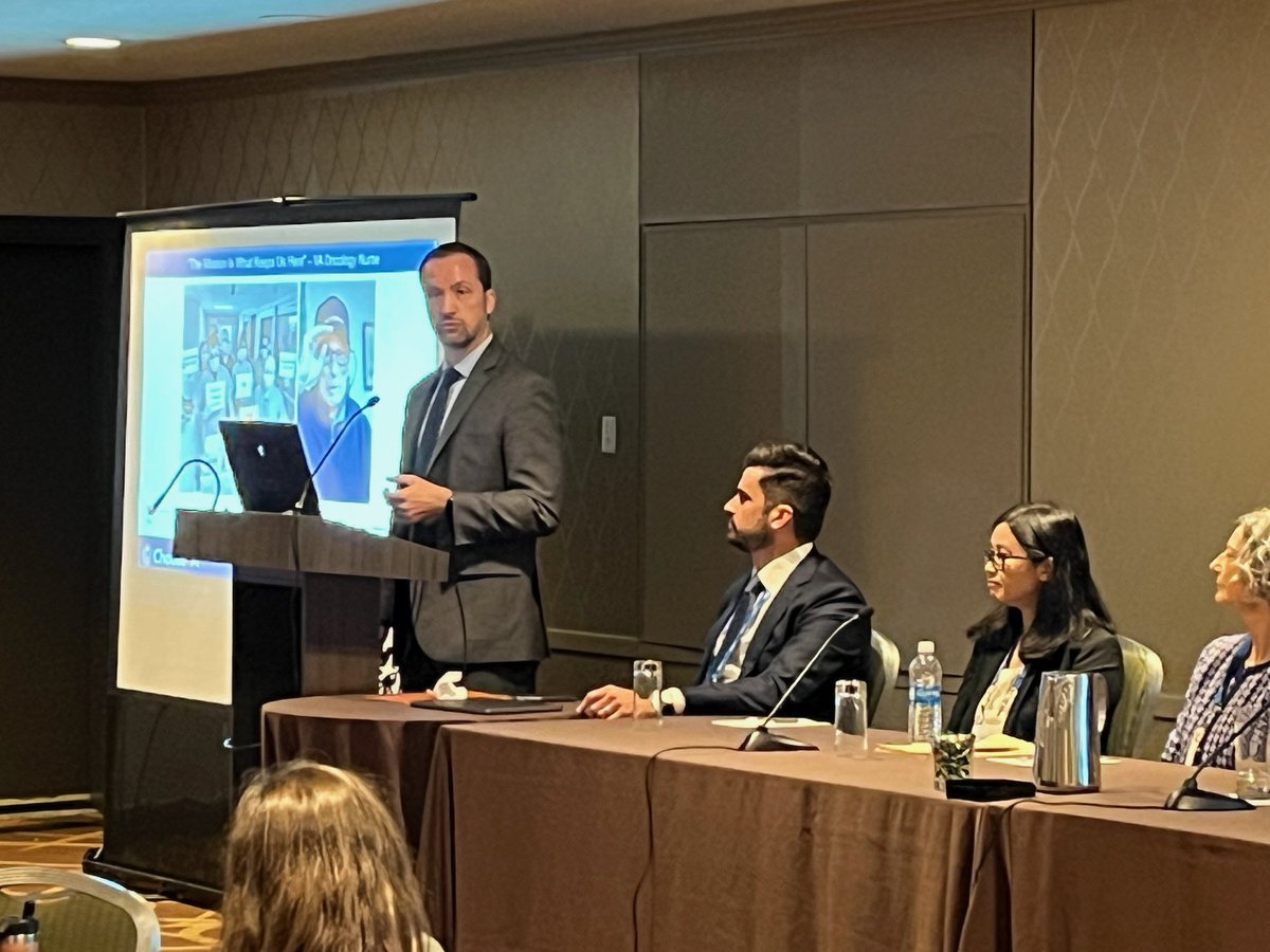 Lucinda Leung, Tanya Olmos-Ochoa, and Mark Upton making presentations at #SGIM24