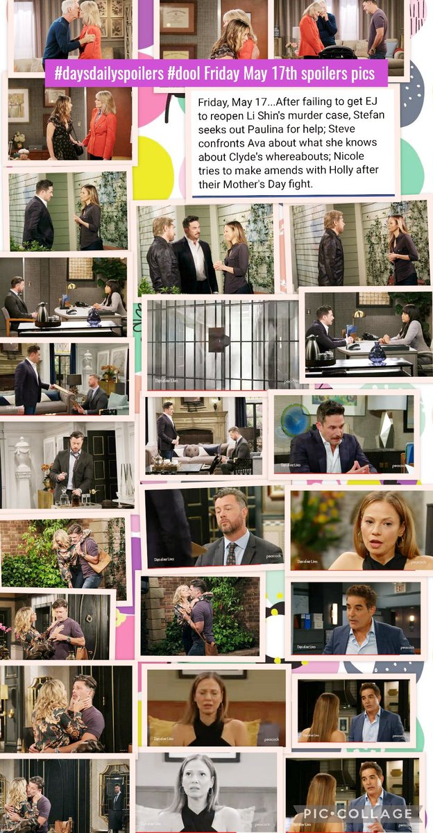 #daysdailyspoilers #dool Friday May 17th spoilers pics @ElaErica @LindaS4810 @Lisa74033050 @LizPierce75 @pmekame @rthewescomcast1 @UltraHottie2000 @DanaBro95031407 @CarlaJShepherd1 @che94552 @ChrisBedell @Americareform @kigger14 @Bunnies798Acorn @porsha_whitmore @robwade91225