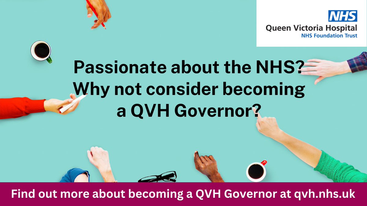 Would you like to become more involved in QVH? We're looking for people interested in standing for election to become one of our new public governors. We have ten positions to fill. 

Find out more here: qvh.nhs.uk/about-us/counc…