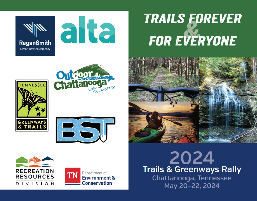 Join Alta at The Tennessee Trails and Greenway Rally in Chattanooga, May 20-22! Meet Alta's Britt Storck, Kimberly Williams, and explore East Tennessee's trail projects. See you there!

bit.ly/3wAkeKb