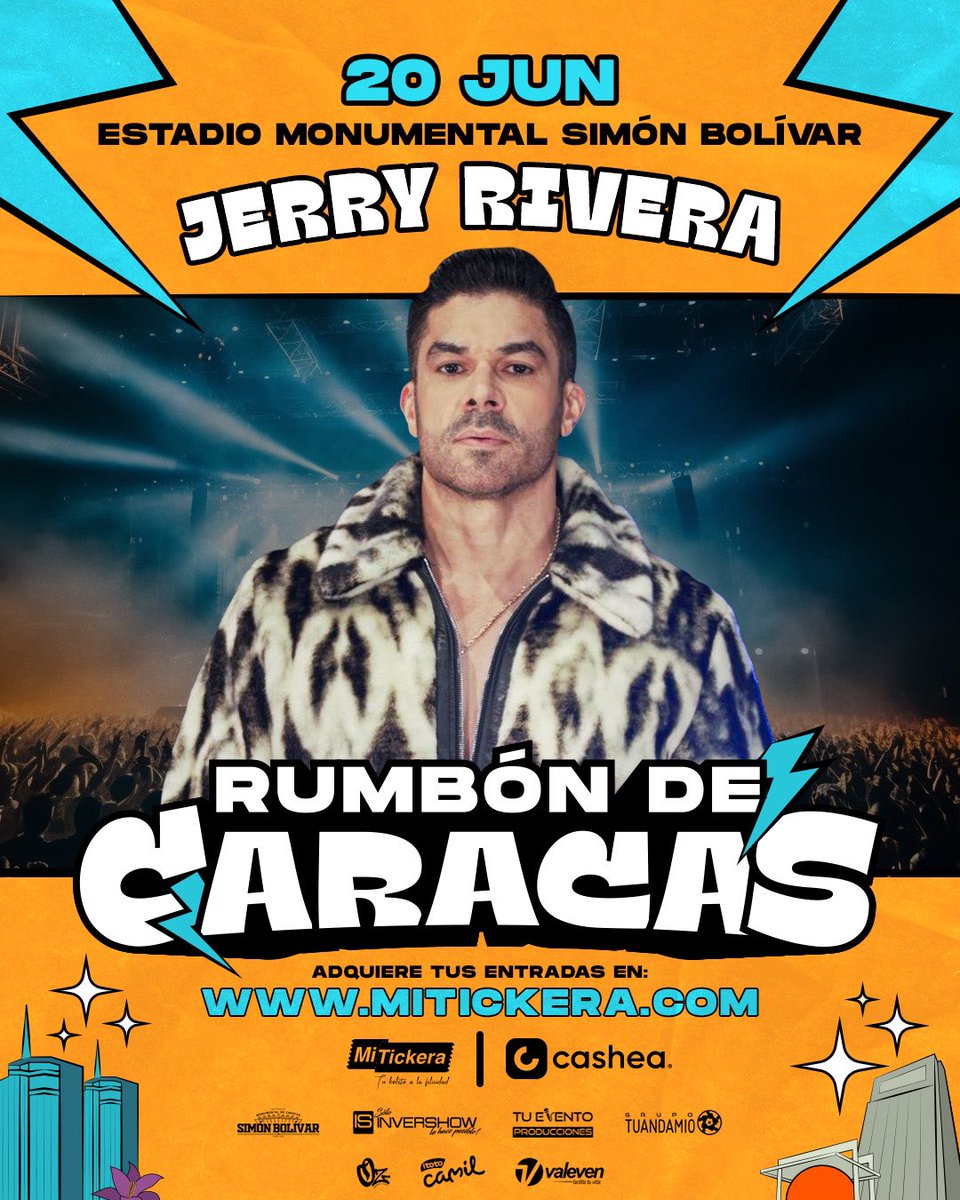 MiTickera (@mitickera) on Twitter photo Al Rumbón de Caracas se une <a href="/jerryrivera/">Jerry Rivera</a> el niño de la salsa!
Ahora a este gran Rumbón de Caracas se une desde Puerto Rico nada mas y nada menos que JERRY RIVERA que nos cantaran sus éxitos y su reciente canción "Así como Así’ que es un regalo para nuestra gente linda de Vzla! Al Rumbón de Caracas se une <a href="/jerryrivera/">Jerry Rivera</a> el niño de la salsa!
Ahora a este gran Rumbón de Caracas se une desde Puerto Rico nada mas y nada menos que JERRY RIVERA que nos cantaran sus éxitos y su reciente canción "Así como Así’ que es un regalo para nuestra gente linda de Vzla!