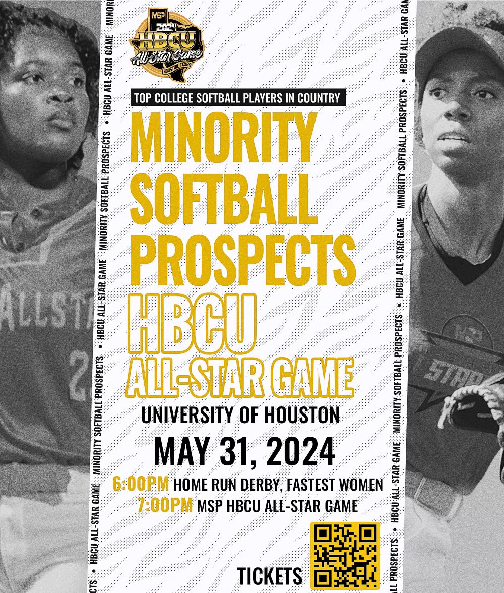 Minority Softball Prospects HBCU All-Star Game May 31, 2024 University of Houston @uhcougarsb Bringing HBCU Homecoming vibes to the ballpark🔥 🎟️Link in bio⬆️