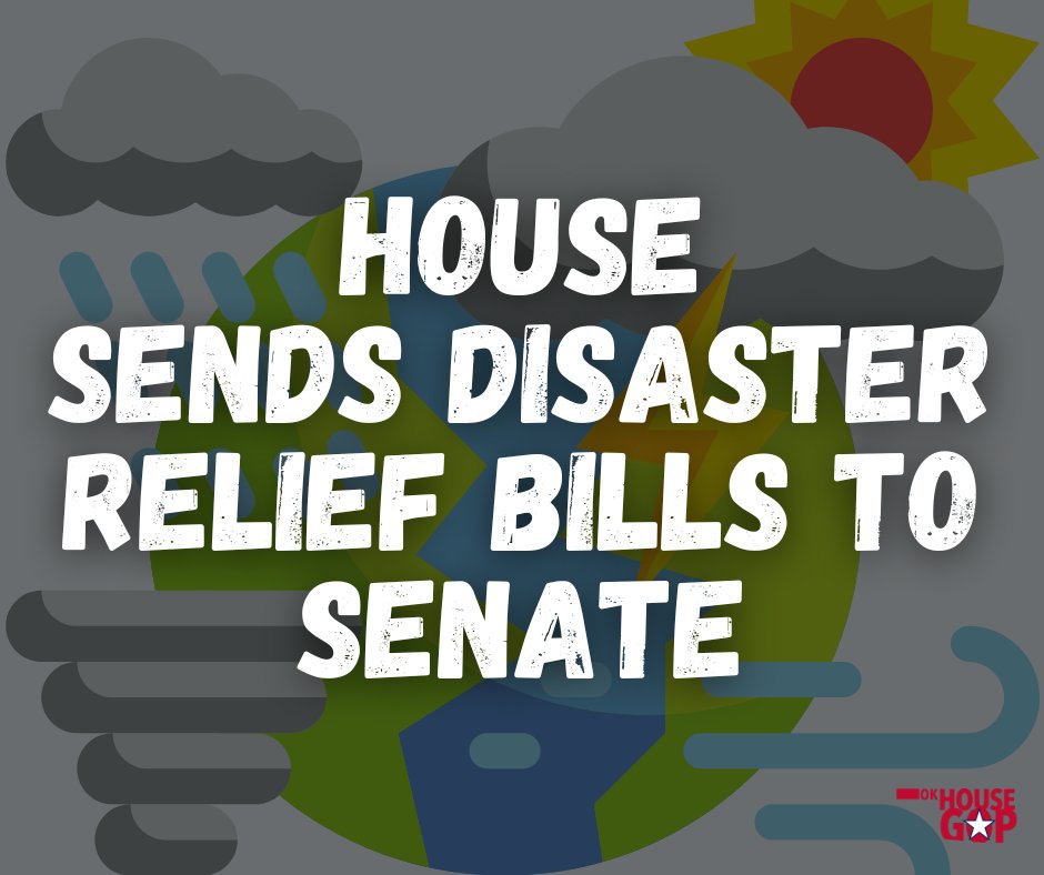 Following numerous tornadoes across the state this spring, the Oklahoma House of Representatives passed two bills Tuesday to assist communities affected by recent tornadoes. Read more: okhouse.gov/posts/news-202… #okleg