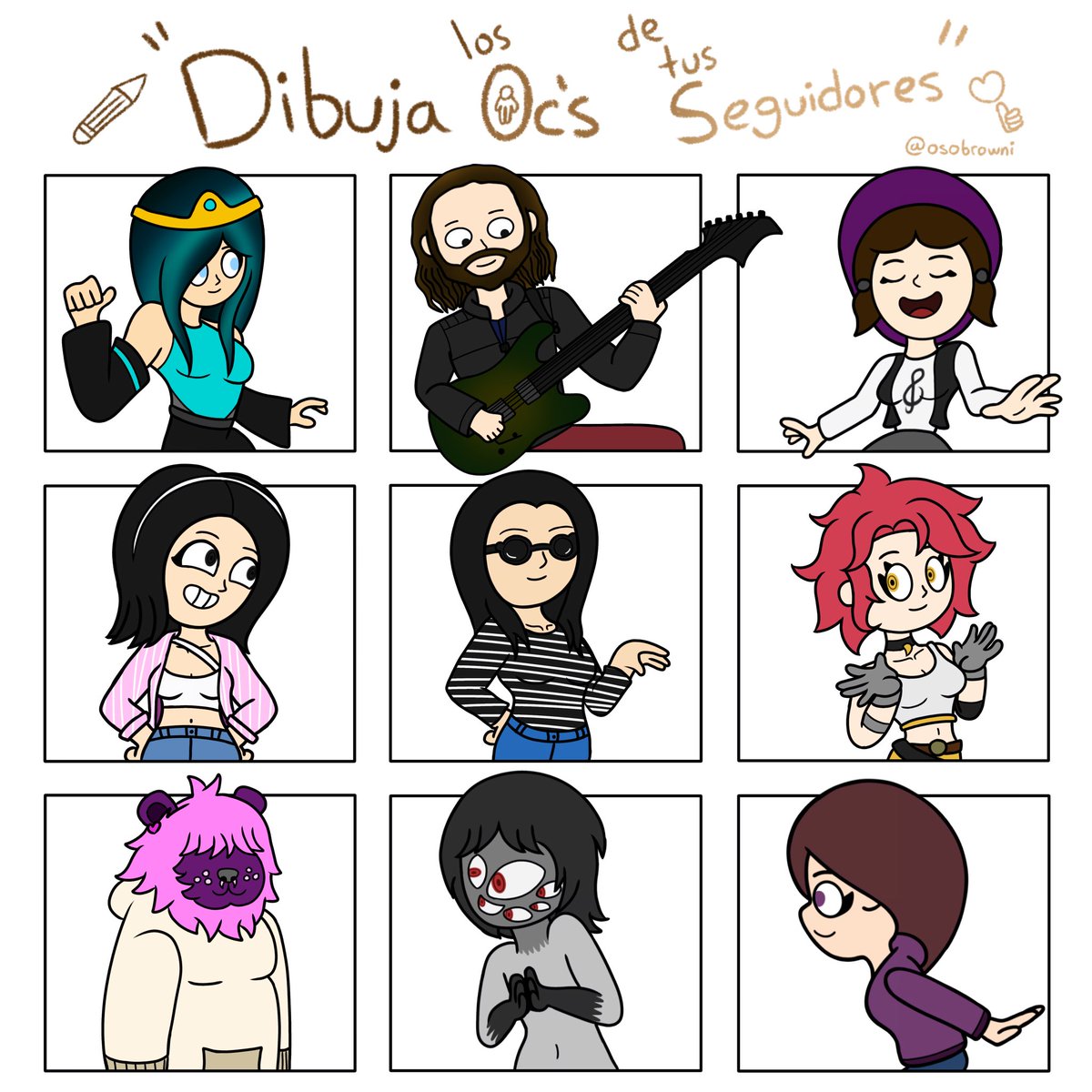 Osobrowni's tweet image. Aqui hay puro personajes pero de los buenos 

Este es mi reto de dibujando Oc’s de seguidores de insta y twitter, espero les guste

#osobrowni #ArtistsOfTwitter #drawchallenge #drawyouroc #cartoonart