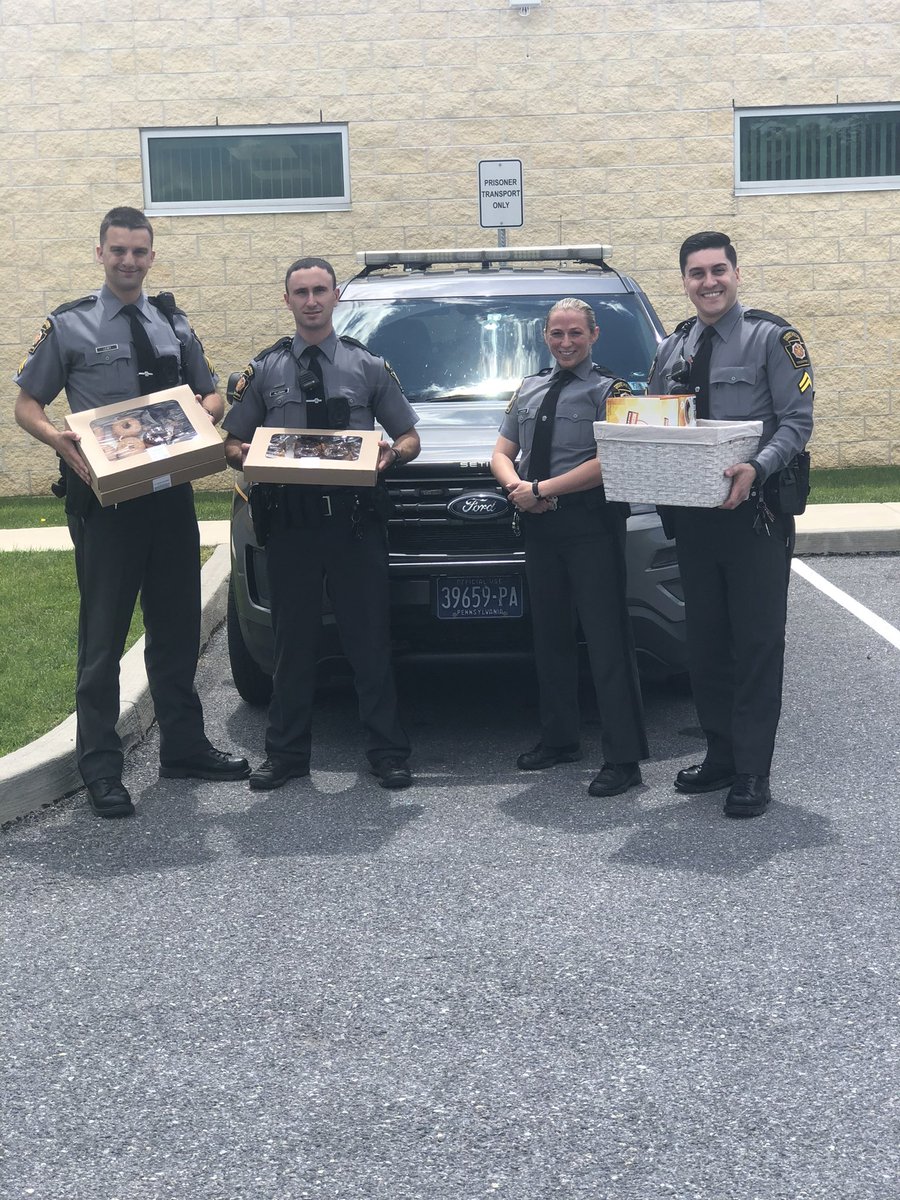 Walmart donated donuts and coffee/hot cocoa to the PSP Chambersburg station for law enforcement appreciation week. Thank you! 🍩