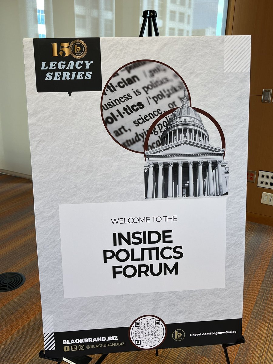 This morning I had the pleasure of speaking at the Inside Politics Forum hosted by Black Brand for their Legacy Series. Sharing legislative updates and talking through the legislative process is always a delight!
