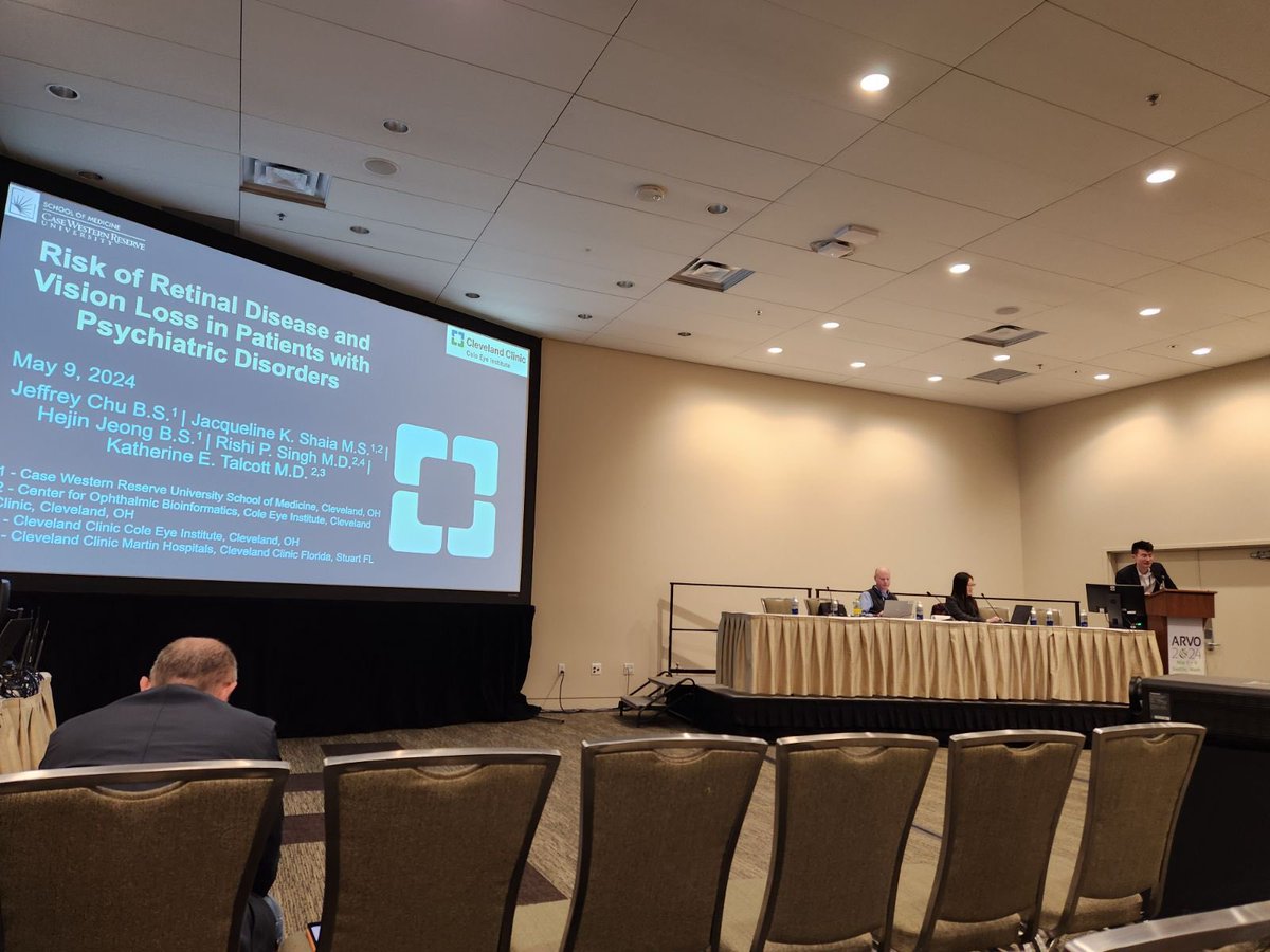 Jeffrey Chu (@jeffchumed) on Twitter photo A bit late but honored to have the opportunity to present our project on the risk of retinal disease and visual impairment in psychiatric patients at the <a href="/VitBuckleSoc/">VBS - Vit Buckle Society</a> and ARVO 2024. As always, thank you Dr. Talcott and <a href="/drrishisingh/">Dr. Rishi P. Singh MD</a> for all the guidance and support! A bit late but honored to have the opportunity to present our project on the risk of retinal disease and visual impairment in psychiatric patients at the <a href="/VitBuckleSoc/">VBS - Vit Buckle Society</a> and ARVO 2024. As always, thank you Dr. Talcott and <a href="/drrishisingh/">Dr. Rishi P. Singh MD</a> for all the guidance and support!