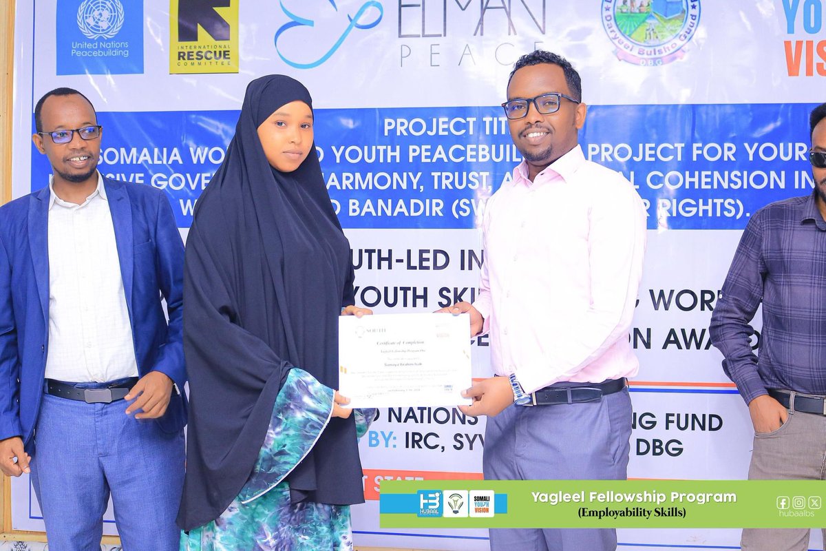 I am honored to attend the closing ceremony and certificate distribution for the Yagleel Fellowship 2024 on Employability Skills. Mastering these skills is essential for succeeding in today’s competitive job market.@SYVSomalia