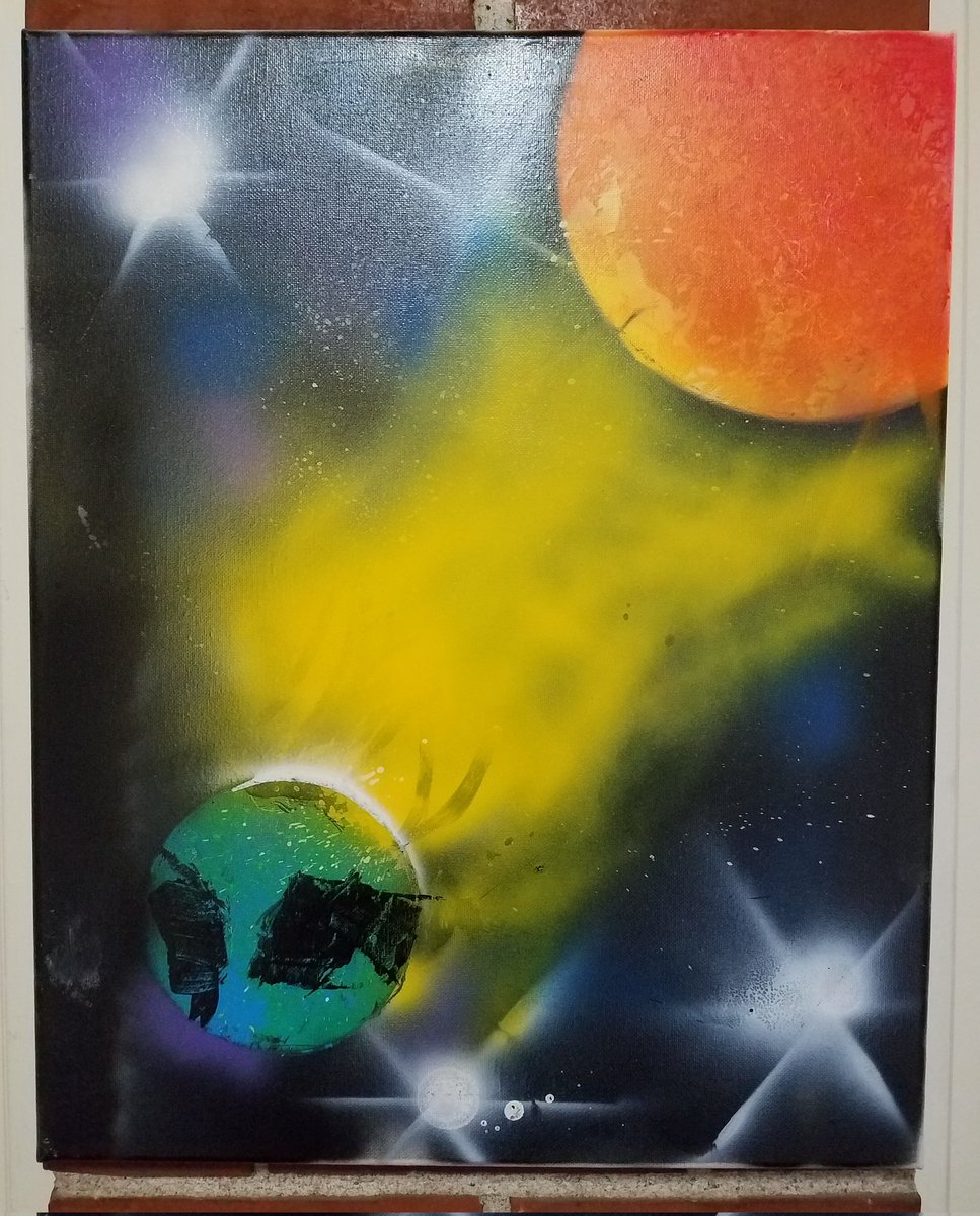 BigTopCreations's tweet image. Solar Flare
-16"x20"
-Canvas Spray Painting
-FOR SALE, $10

Painting by: Matthew Benjamin

#BigTopCreations #MatthewBenjamin #SolarFlare #ArtFORSALE