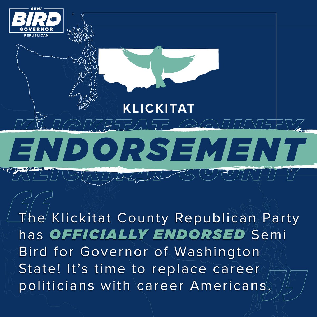 CommonSenseSemi's tweet image. We are proud to welcome Klickitat County as we continue to build unity across our state. Thank you, my friends, for standing with us!

 #WeThePeople #BirdForGovernor #LetsMakeHistory #SemiBird #GiveOlympiaTheBird #UnitedWeStand #TogetherWeCan #AmericaFirst #giveoympiathebird