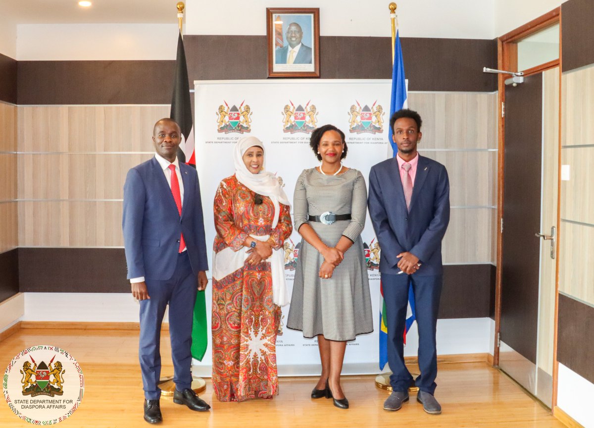 In #DiasporaHour, PS @roselinenjogu met with Ms. Habiba Abdile, a returning Kenyan Diaspora. The discussions focused on engagements between @Diaspora_KE and returning diaspora, especially reintegration strategies, support and linkages for investment as well as enhance knowledge