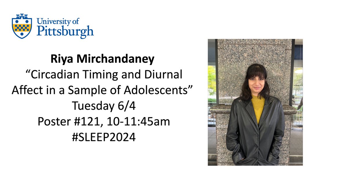 Clinical-Health grad student Riya Mirchandaney will be presenting a poster on 6/4 at the @AASMorg conference! #SLEEP2024