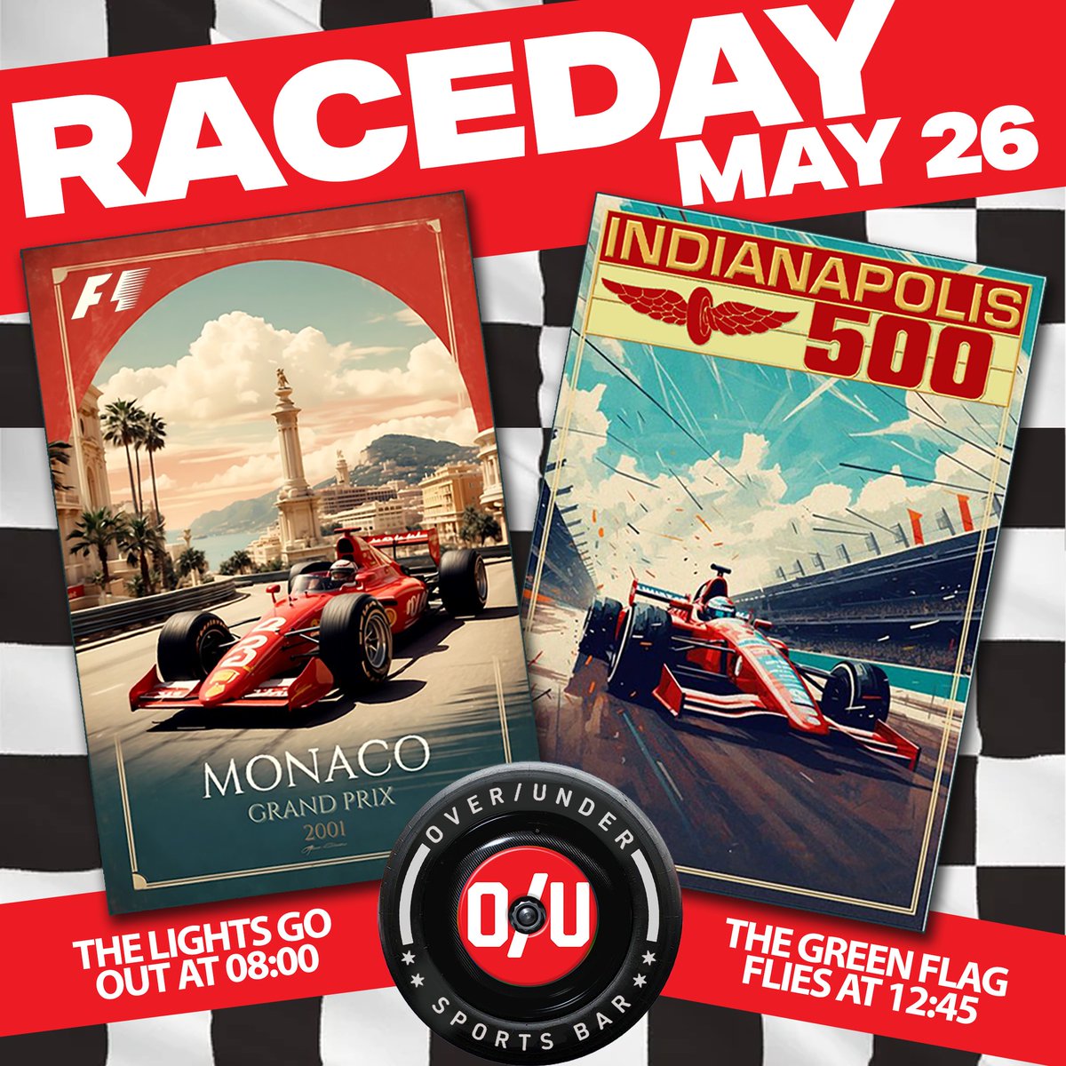 RACE DAY MAY 26  |  F1 Monaco + Indy 500
Two of the world's premier Motorsport Events on one day! Pick one, the other, or both and watch from pre-race through the checkered flag on dozens of TVs with Sound. Doors Open 7 AM.
@ChicagoF1Fans  Reserve now: exploretock.com/.../race-day-f…