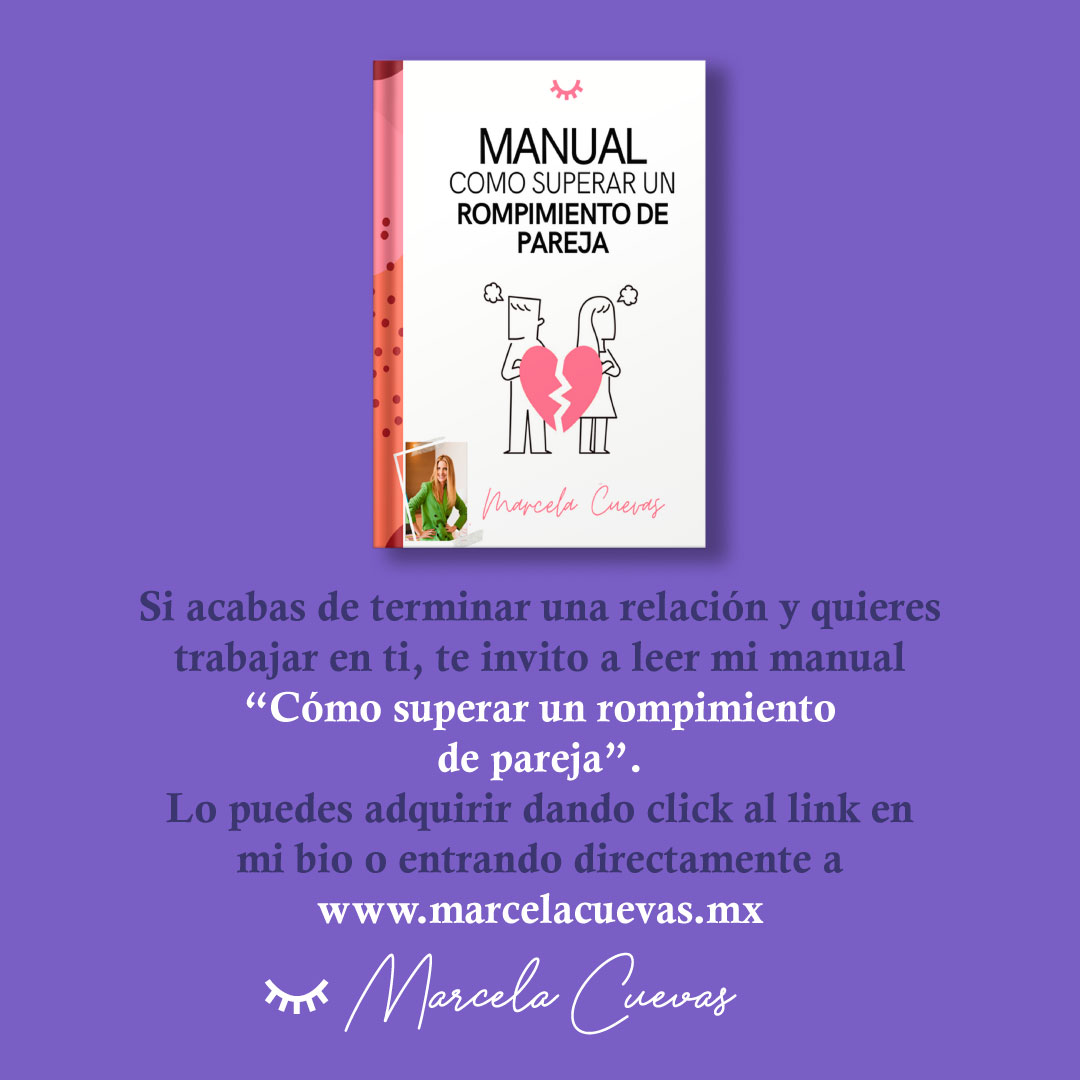 Dejar de estar en contacto con quien te hizo daño es parte del autocuidado. Es una forma de protegerte y priorizar tu salud mental.
Si acabas de terminar tu relación, te invito a leer mi manual 'Cómo superar un rompimiento de pareja'. Descárgalo en marcelacuevas.mx