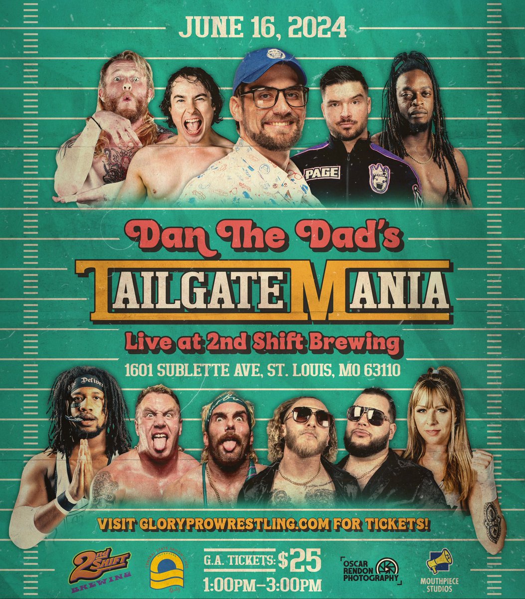 Join us at @2ndshiftbrewing for an afternoon of beers and bodyslams before heading downtown for @TheUFL Championship Game! This is TAILGATEMANIA Sunday June 16 | 1-3pm All tickets $25 GA