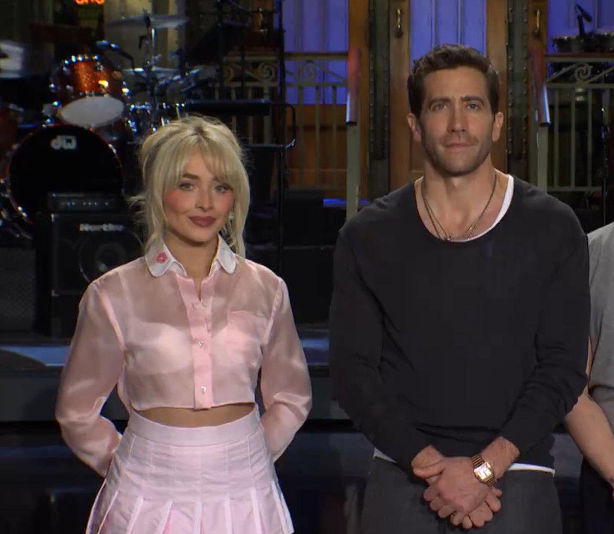 Sabrina Carpenter and Jake Gyllenhaal for SNL.