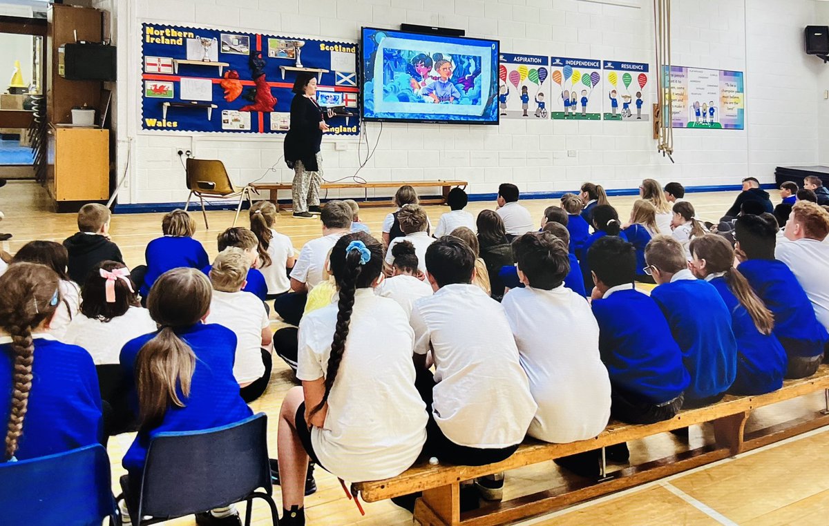 It was great to welcome author @clareharlow this afternoon to talk to our KS2 children about her latest book - Tidemagic. Thank you to @Wonder_Bookshop for organising this for our children. ☺️#readingforpleasure