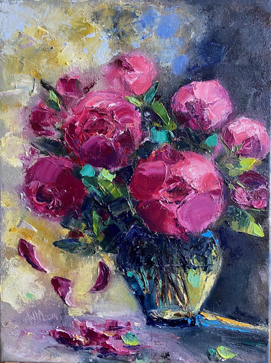 🌸 Vibrant Peony Dreams 🌸
Just finished this vibrant oil painting of peonies, still fresh and wet on my easel! 🎨 Fresh peonies in oil— do you like it? #PaintingFlowers #ArtDaily #Peonies