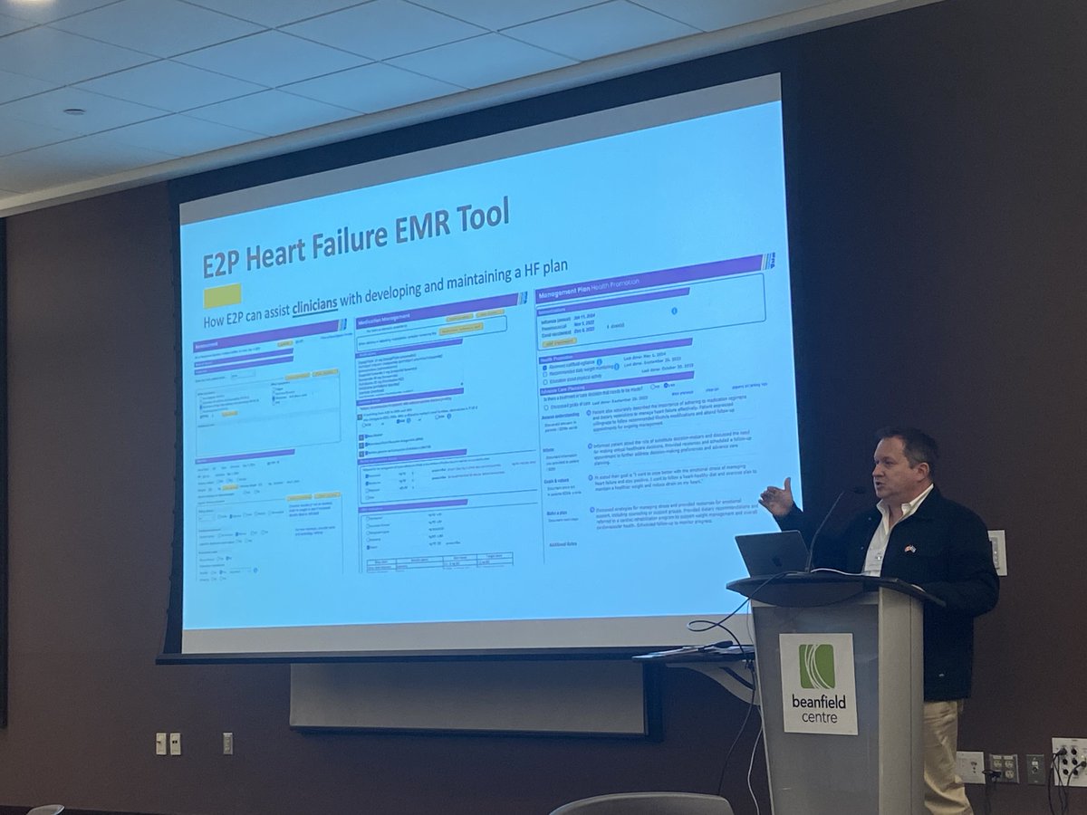 Thanks @DavidKaplanMD for sharing how our EMR tools for COPD and Heart Failure can benefit clinicians' practice at the @UofTFamilyMed Conference! Available for Telus PSS, Accuro and OSCAR and co-developed with the @eHealthCE, access these tools at e2p.ca