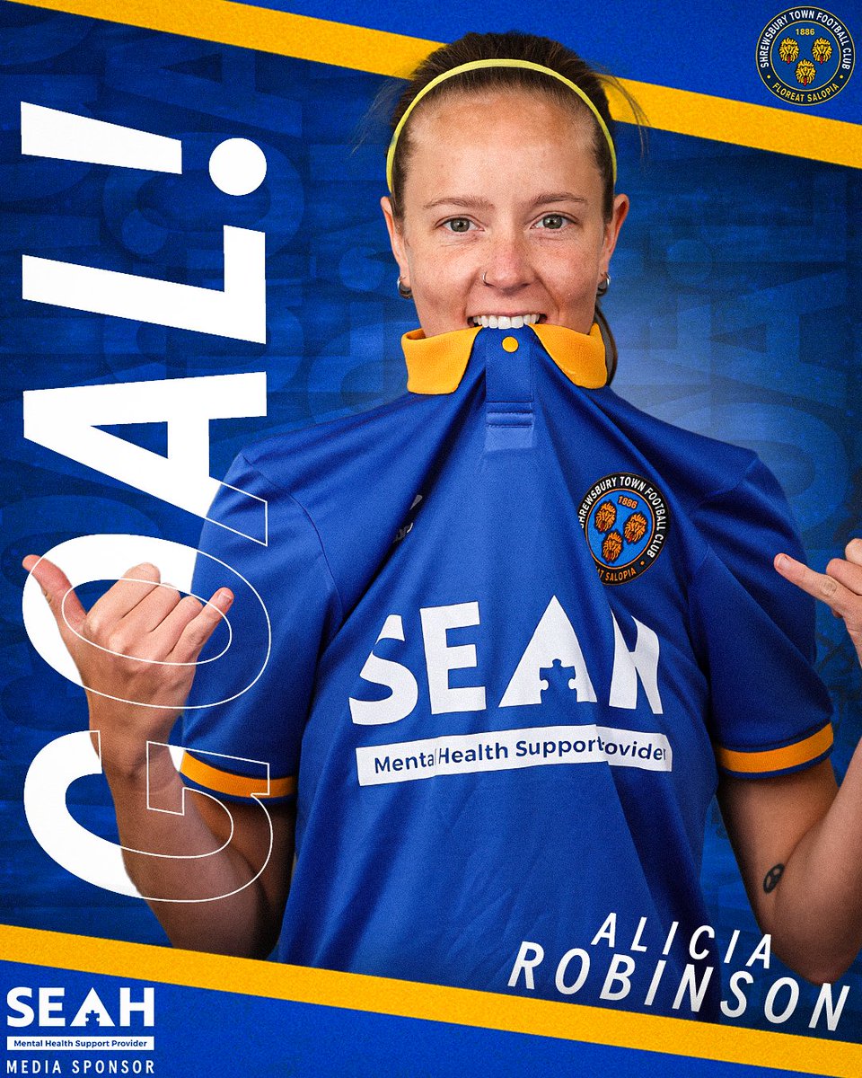 GOALLL!!!! ALICIA EXTENDS THE LEAD!!! A clever free kick from range sees town lead by 2 goals! #Telford 1-3 #Salop 🔷️🔶️#Salop