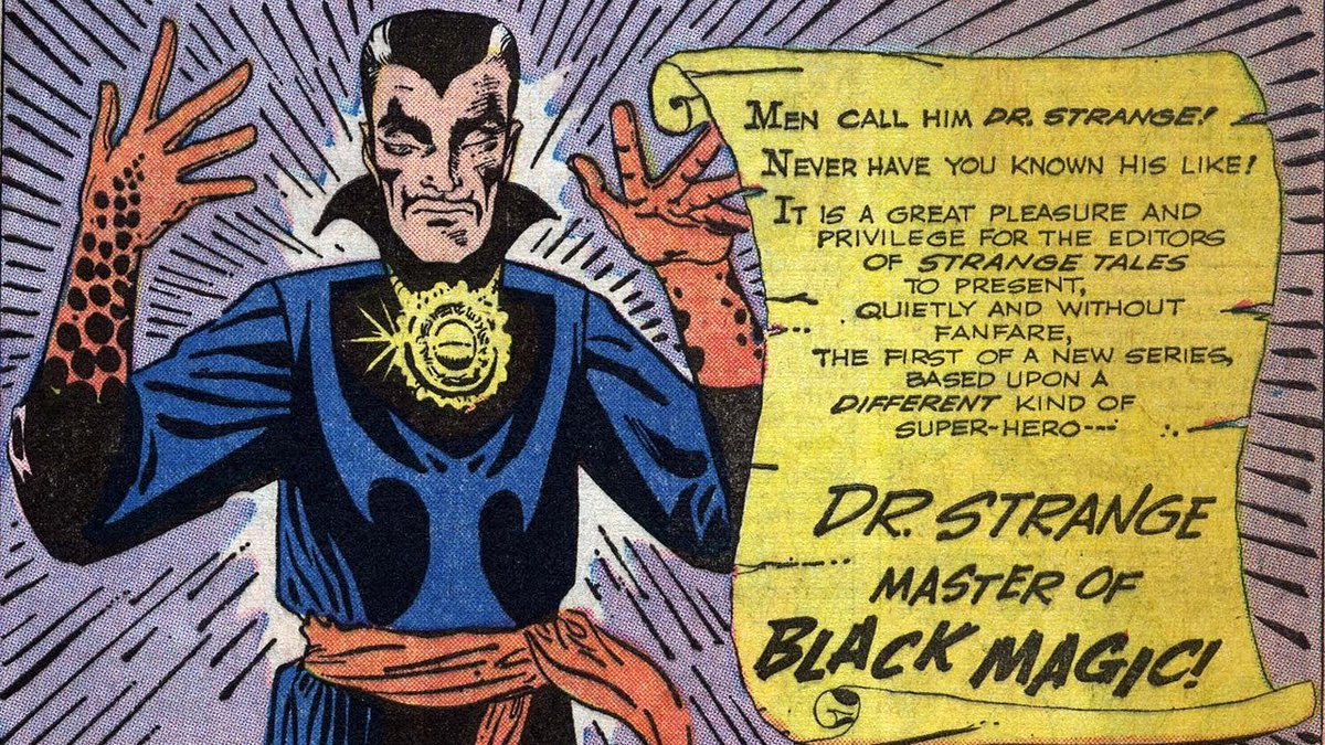 And our final round on tonight's #GoshBFDD is based on the Silver Age first appearance of Dr. Strange. You have 30 mins to interpret the theme 'Strange Tales' any way you want! (Art by Steve Ditko).